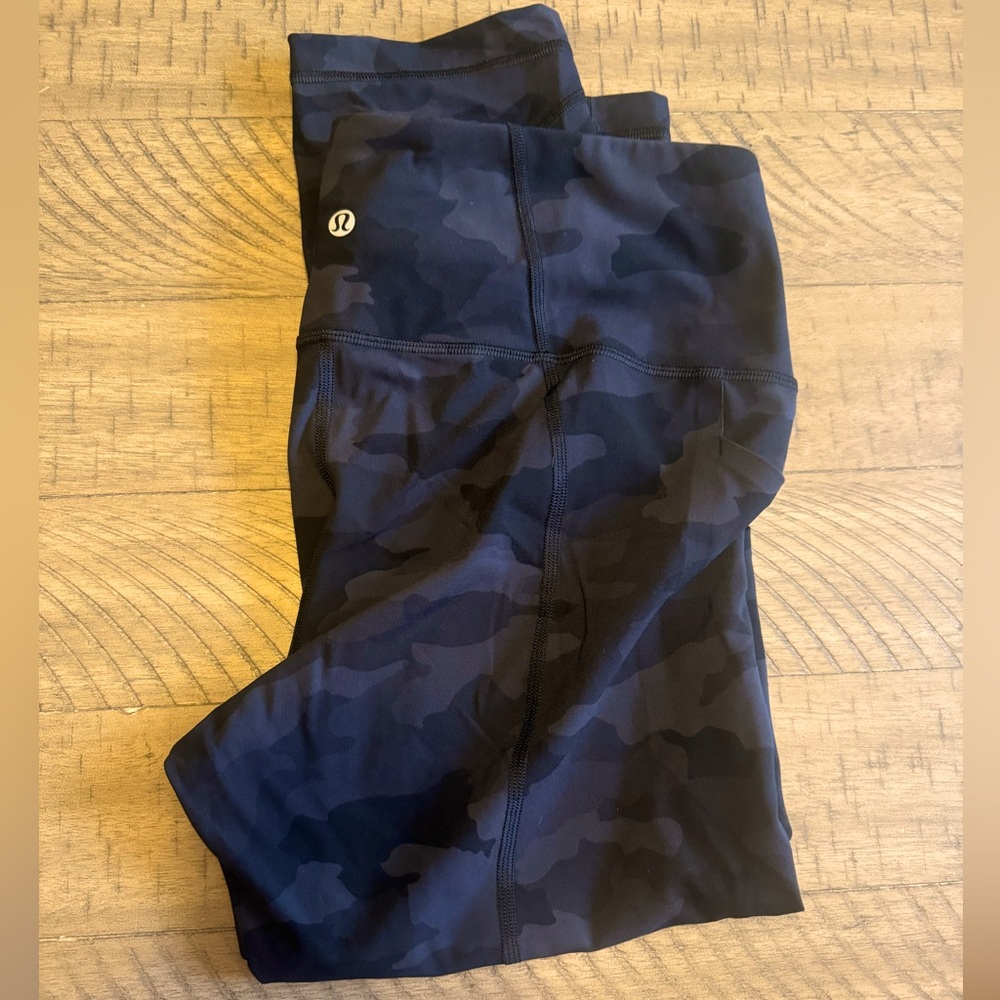 Lululemon Leggings with pockets. Capri length, camo